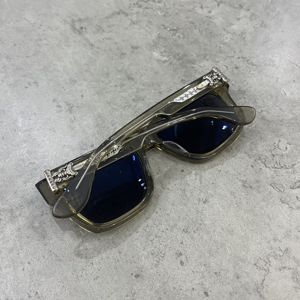 Chrome Hearts Chrome Hearts BOX-OFFICER Olive Green Sunglasses Size ONE SIZE - 1 Thumbnail
