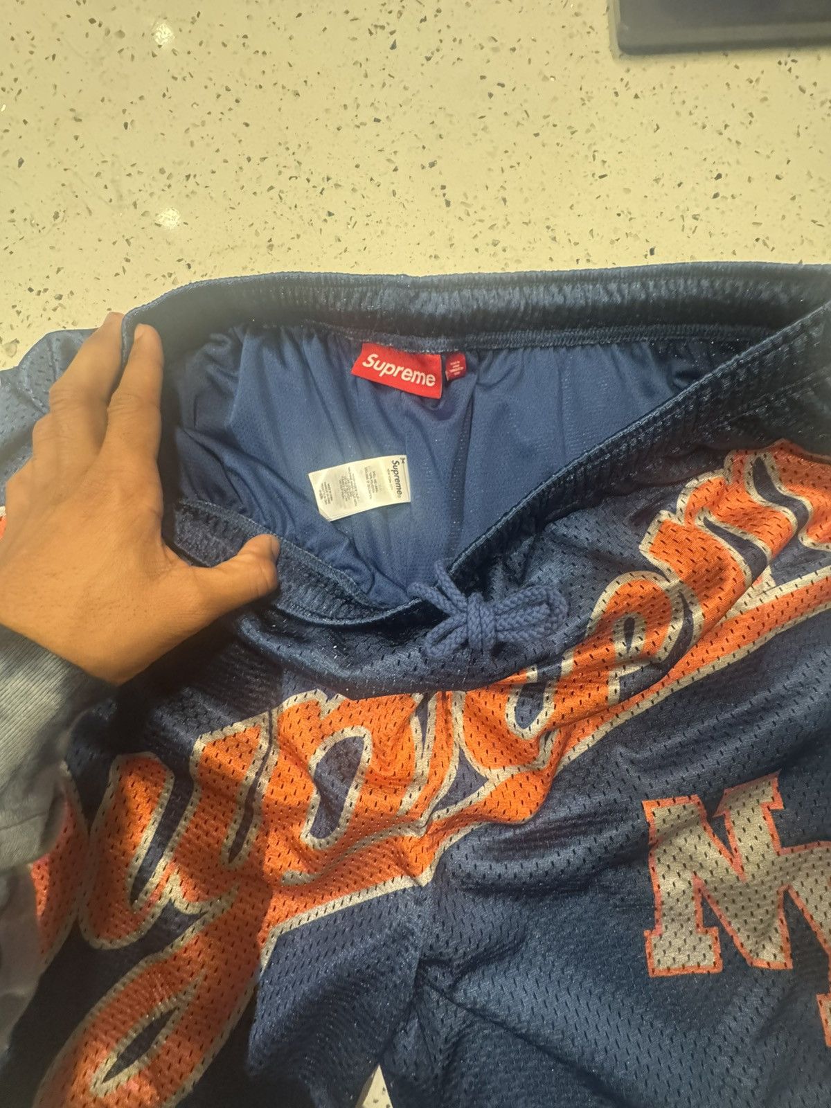Supreme Supreme Big Script Mesh Shorts Size US 30 / EU 46 - 2 Thumbnail