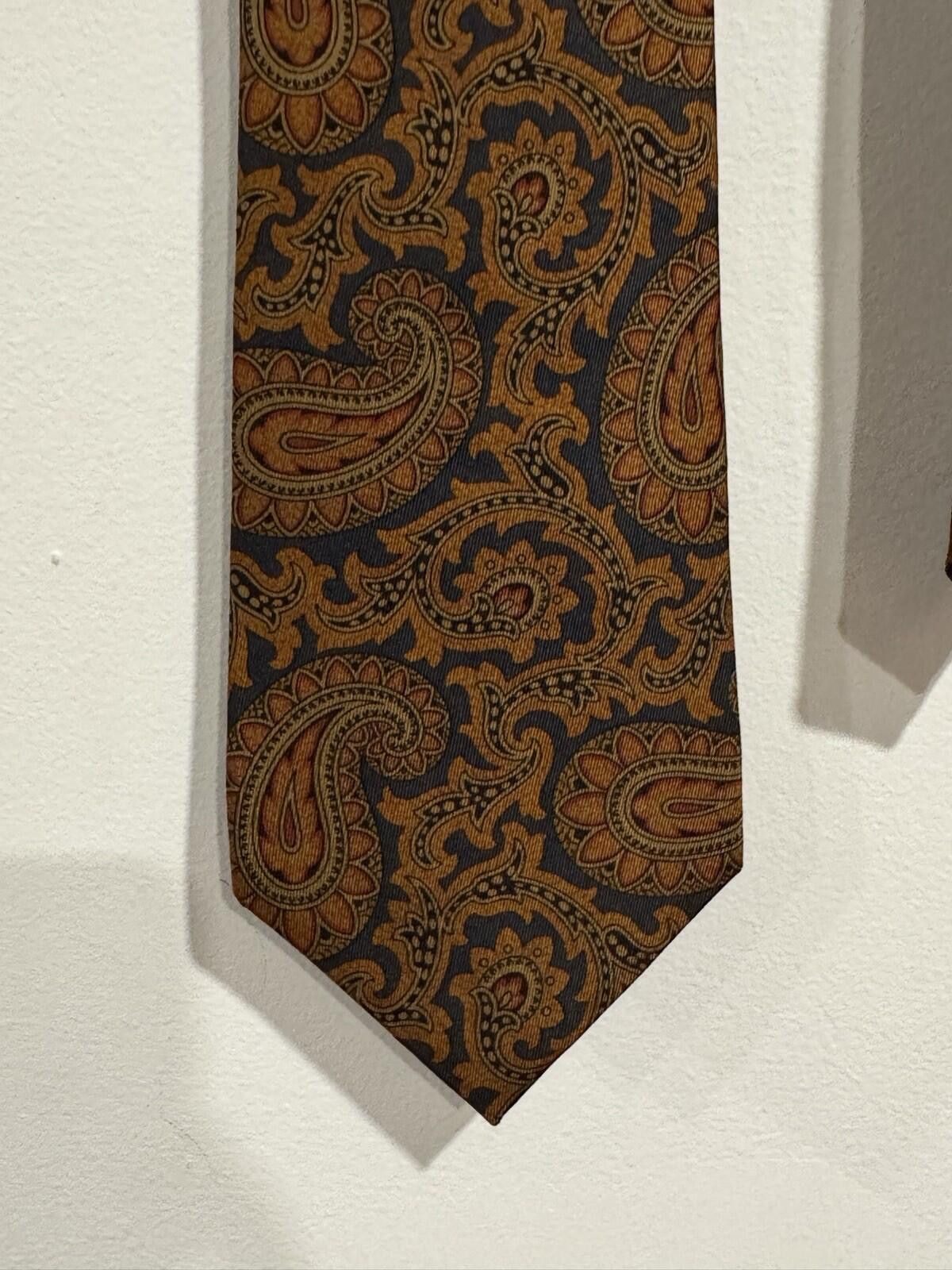 Coach COACH Men's 100% Silk Necktie ITALY Luxury Designe tan Black Size ONE SIZE - 2 Thumbnail