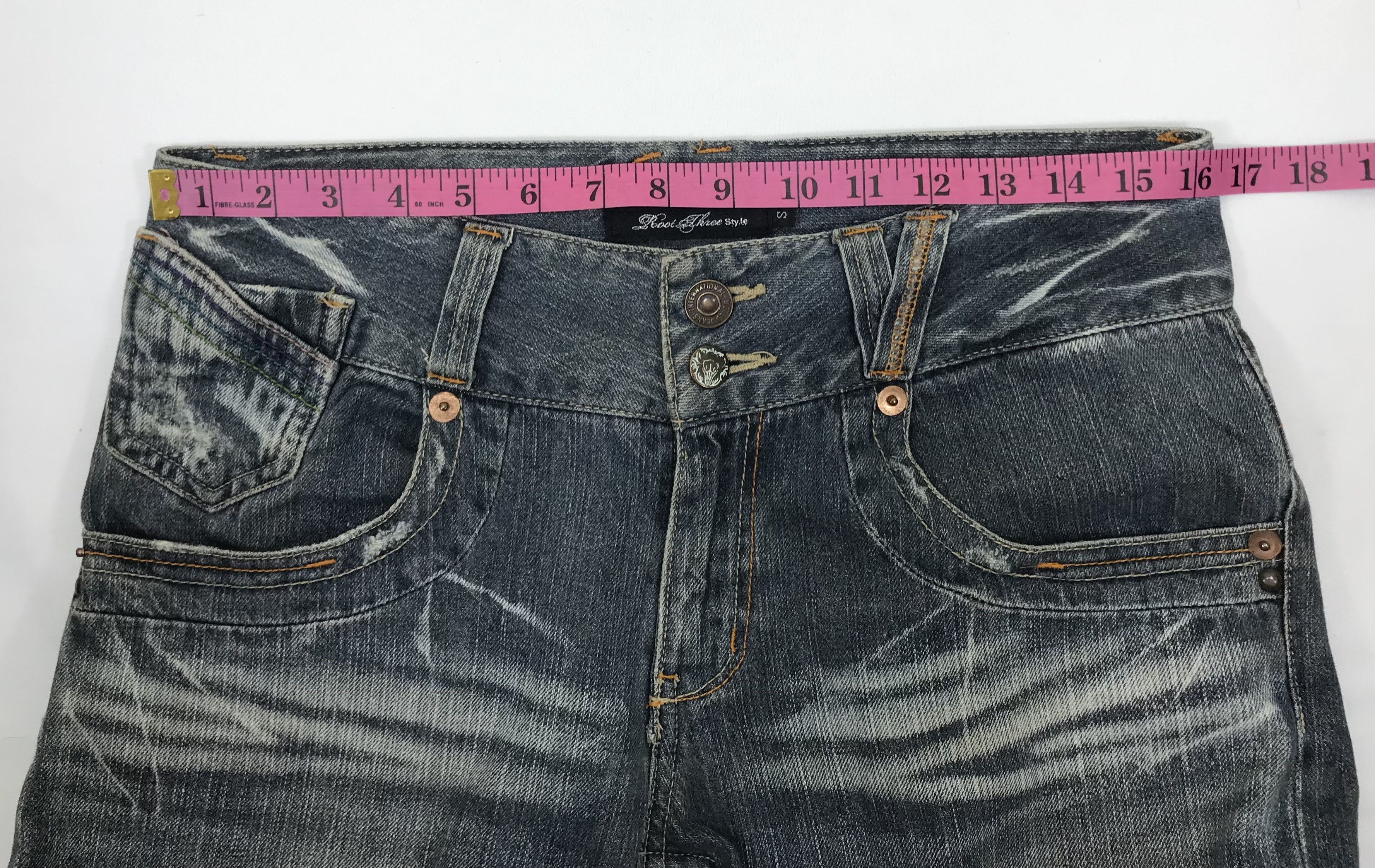 Japanese Brand Vintage Root Three Buckle Back Flare Jeans Size US 32 / EU 48 - 14 Thumbnail