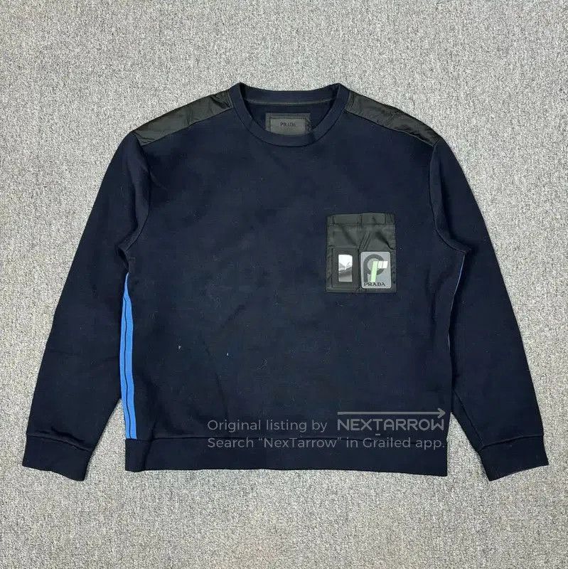 Prada Prada Cotton Sweatshirt in Navy Blue for Men. Size US XXL / EU 58 / 5 - 1 Thumbnail