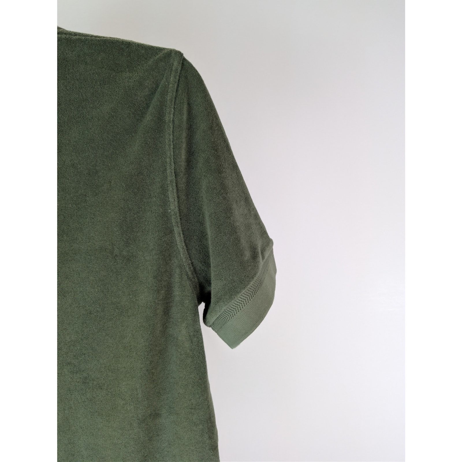 Tom Ford o1rshd1 CC20 cotton-blend terry polo shirt in olive green Size US S / EU 44-46 / 1 - 14 Thumbnail