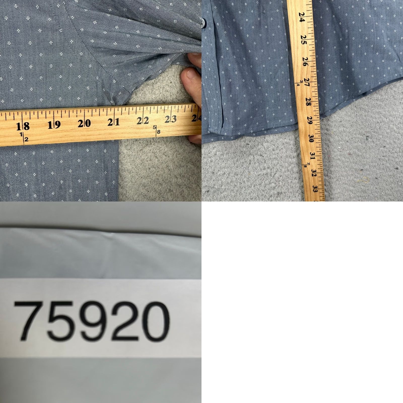 Lucky Brand Lucky Brand Mens Dress Shirt Medium 15-15.5 32/33 Indigo Slim Fit NEW Shirt Mens Medium Indigo Geometric Pattern Button-Down 32/33 15-15.5 Size 40R - 8 Thumbnail