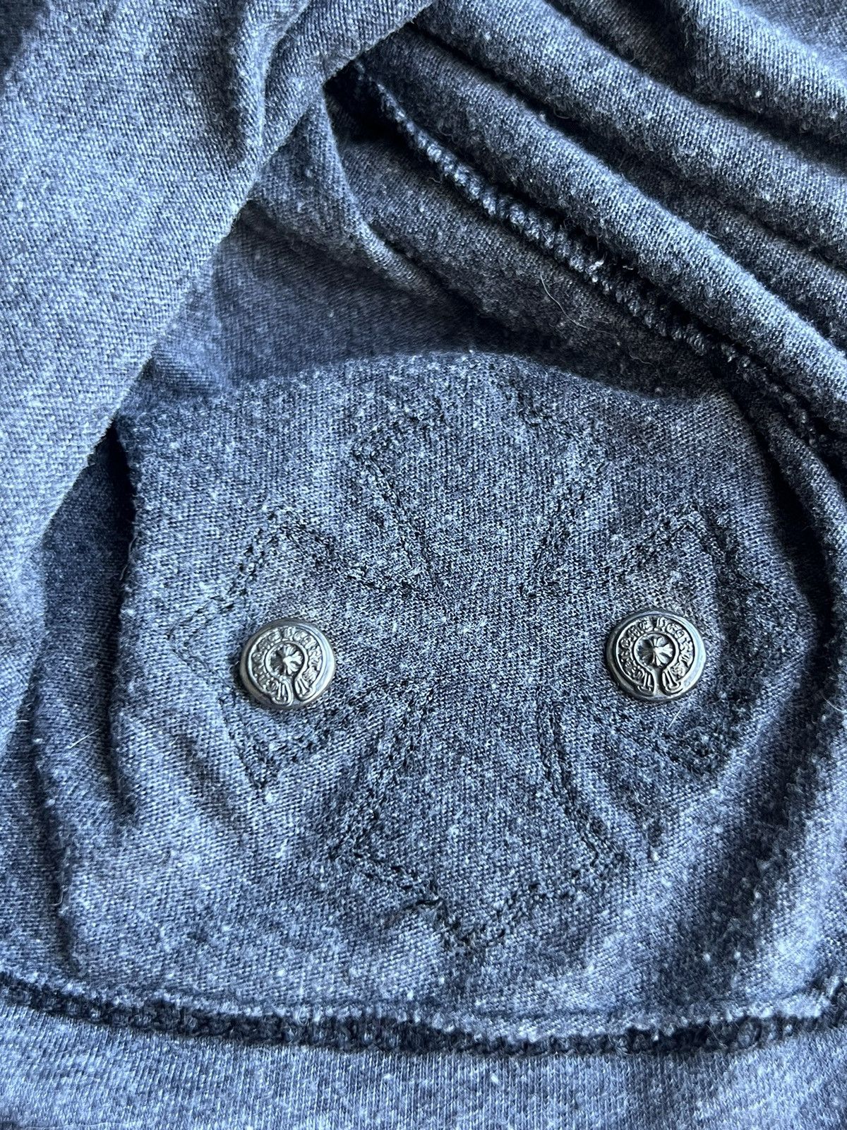 Chrome Hearts Cut&sewn t-shirt with leather and silver patch Size US S / EU 44-46 / 1 - 4 Thumbnail