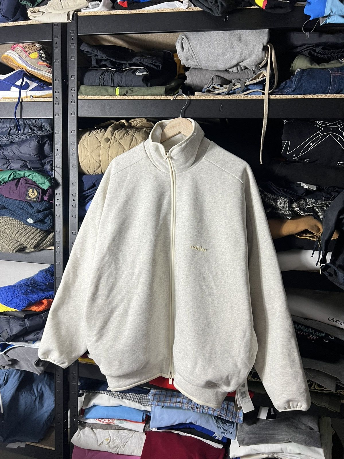 Adidas × Fear of God Adidas x Fear of God Athletics Track Jacket Oatmeal Full Zip Size US M / EU 48-50 / 2 - 5 Thumbnail