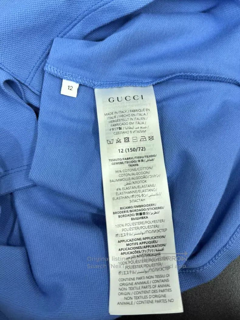 Gucci Gucci Size 12 Blue embroidered lapel short sleeves Size US XXS / EU 40 - 5 Thumbnail