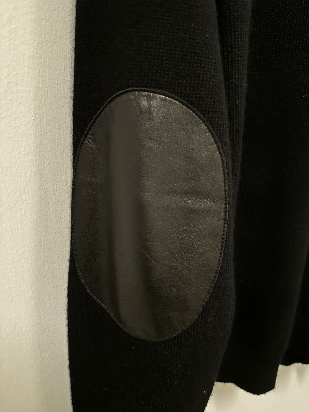 Saint Laurent Paris Saint Laurent 2013 Cashmere Lamb leather elbow Hoodie L Size US L / EU 52-54 / 3 - 4 Thumbnail