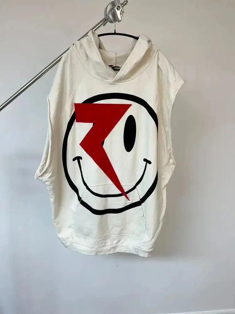 RAF SIMONS 20ss SMILE SLEEVELESS HOODIE