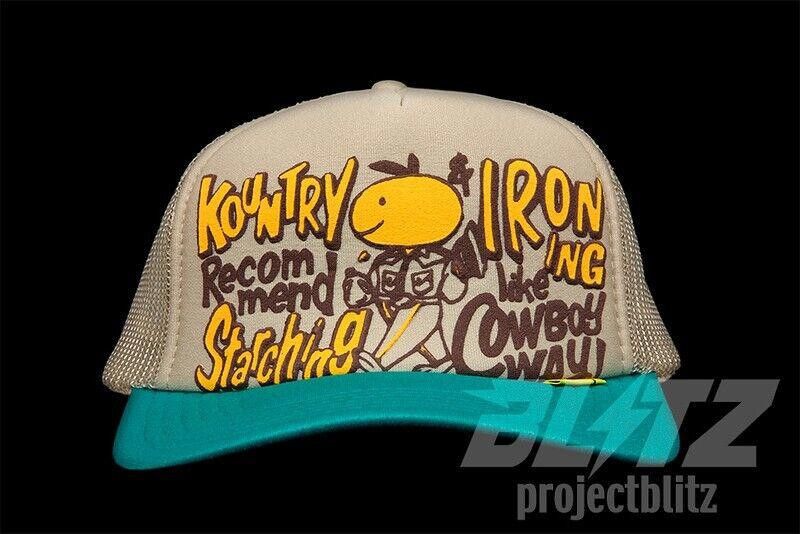 Kapital KAPITAL KOUNTRY STARCHING IRONING TRUCKER CAP HAT TURQUOISE Size ONE SIZE - 2 Thumbnail