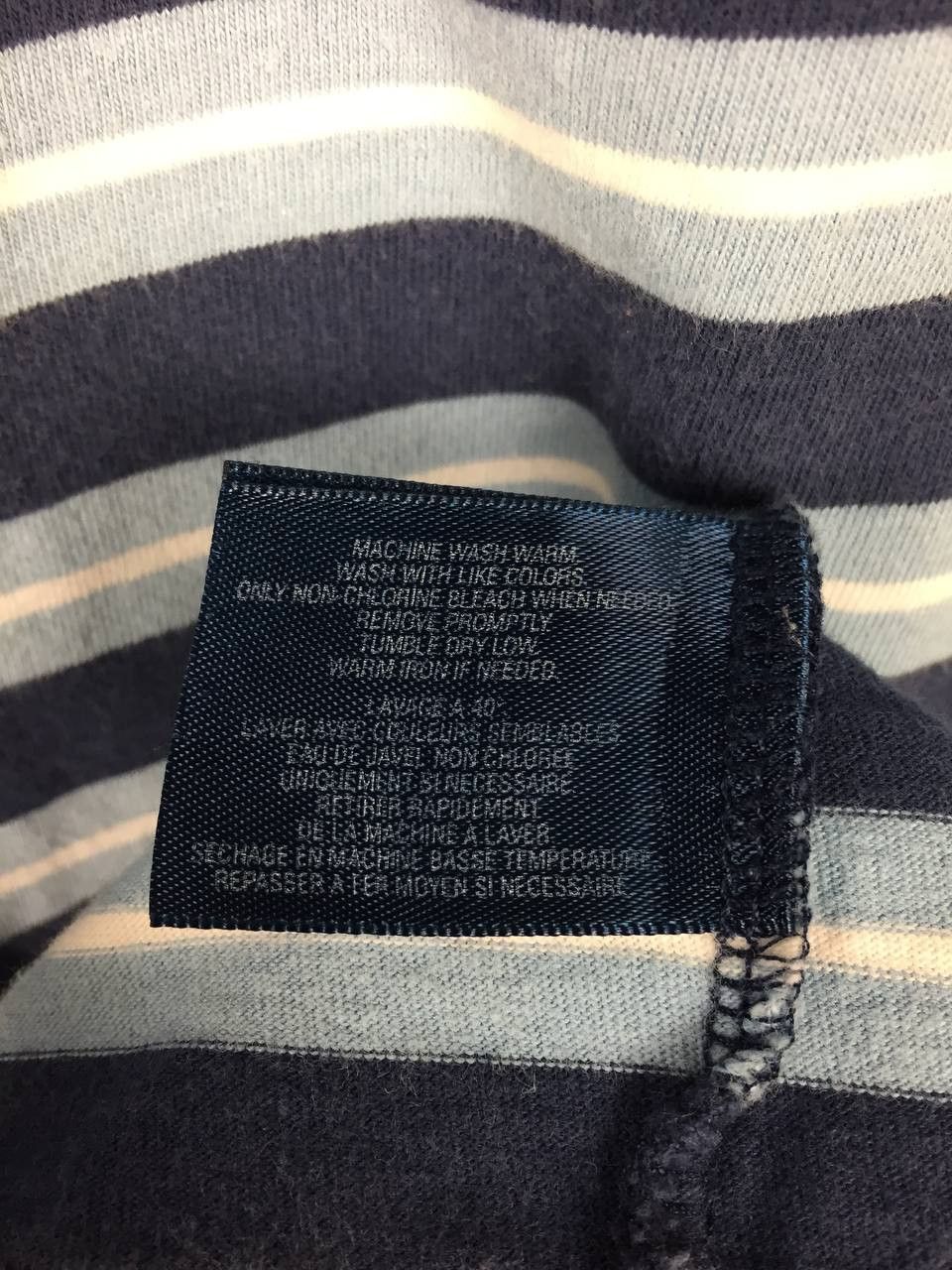 Polo Ralph Lauren × Vintage Vtg Polo Ralph Lauren Small Logo Striped Pocket Tee Size US M / EU 48-50 / 2 - 7 Thumbnail