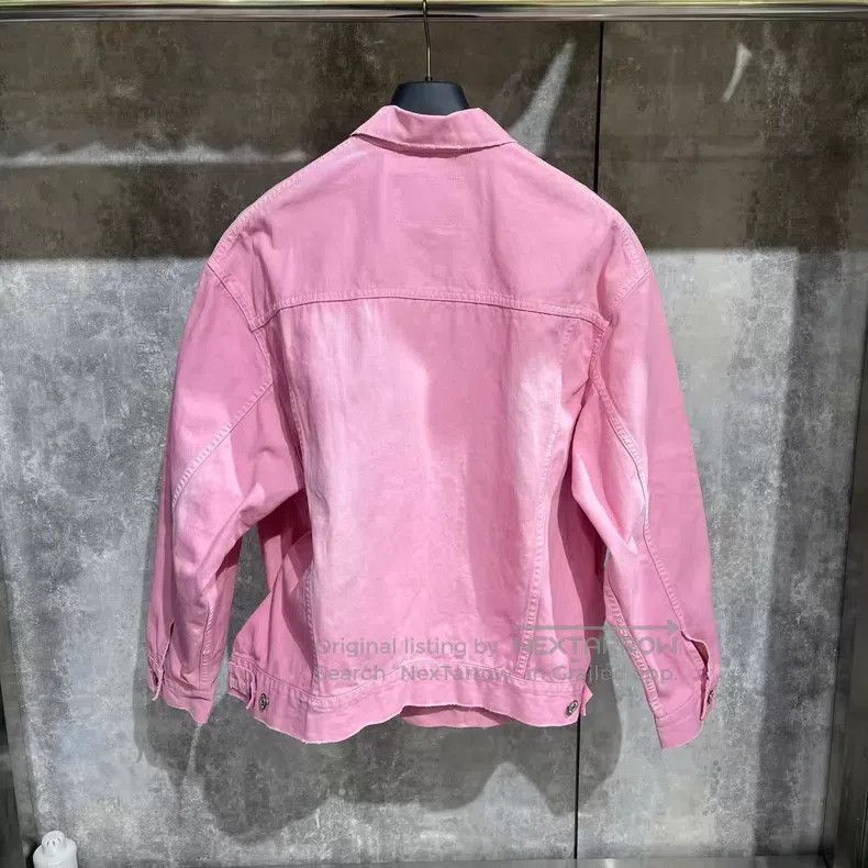 Balenciaga Balenciaga White Letter Logo Denim Jacket Size XS / US 0-2 / IT 36-38 - 2 Thumbnail