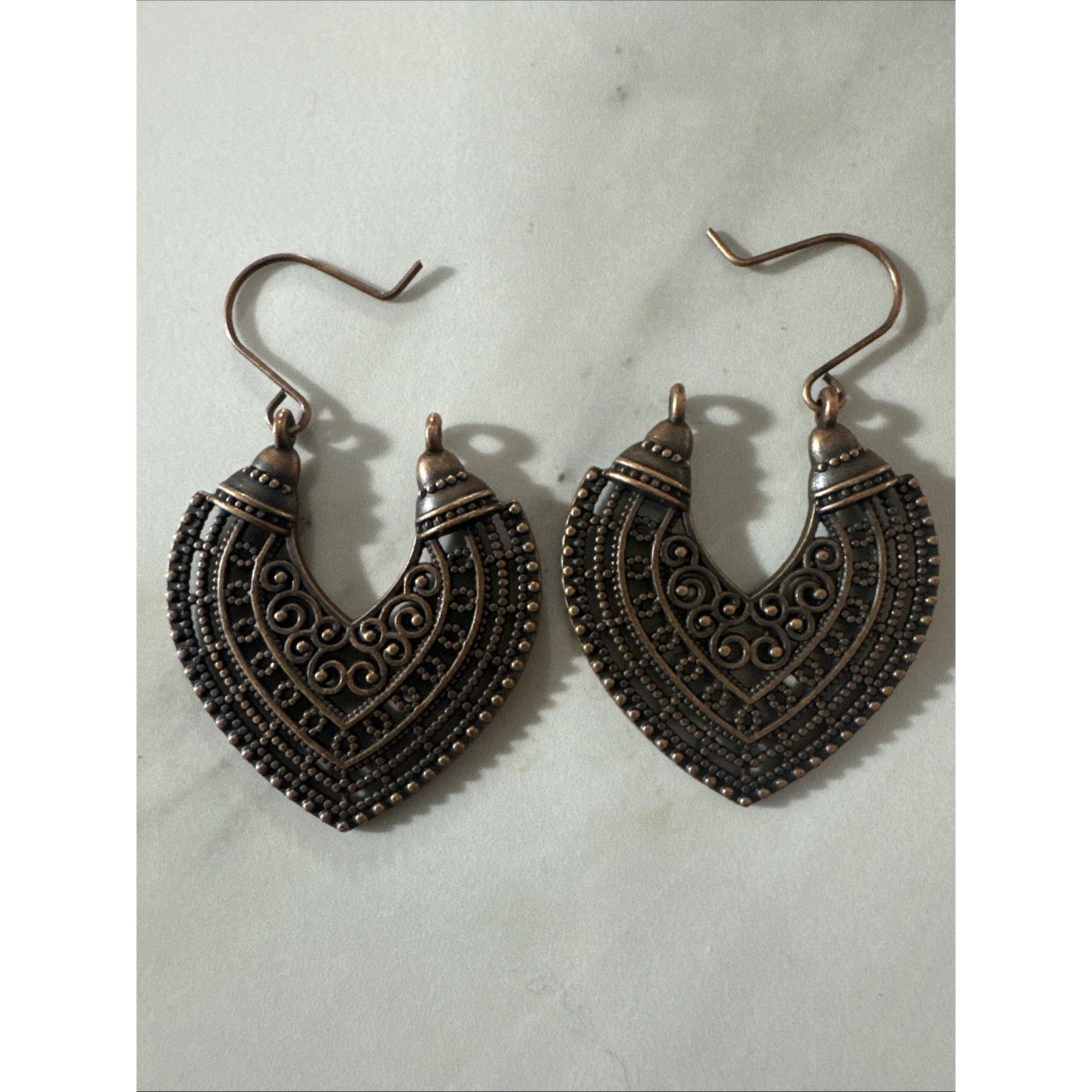 The Unbranded Brand Indian Bollywood bronze Tone Wire Hoop earring Party Jewelry Size ONE SIZE - 1 Thumbnail