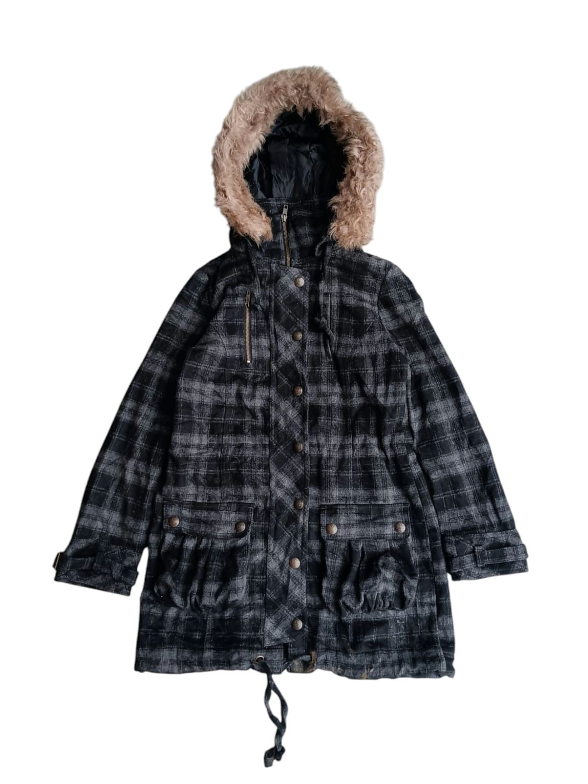 Japanese Brand × Seditionaries Sorridere fur hoodie tartan wool parka jacket Size M / US 6-8 / IT 42-44 - 1 Thumbnail