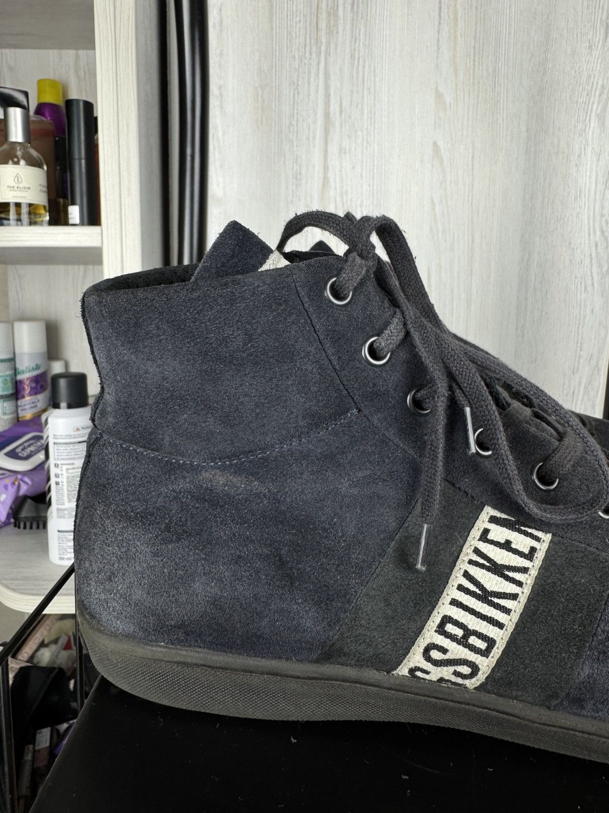 Dirk Bikkembergs Bikkembergs Campus navy blue suede hi-top sneakers size 42 Size US 9 / EU 42 - 2 Thumbnail