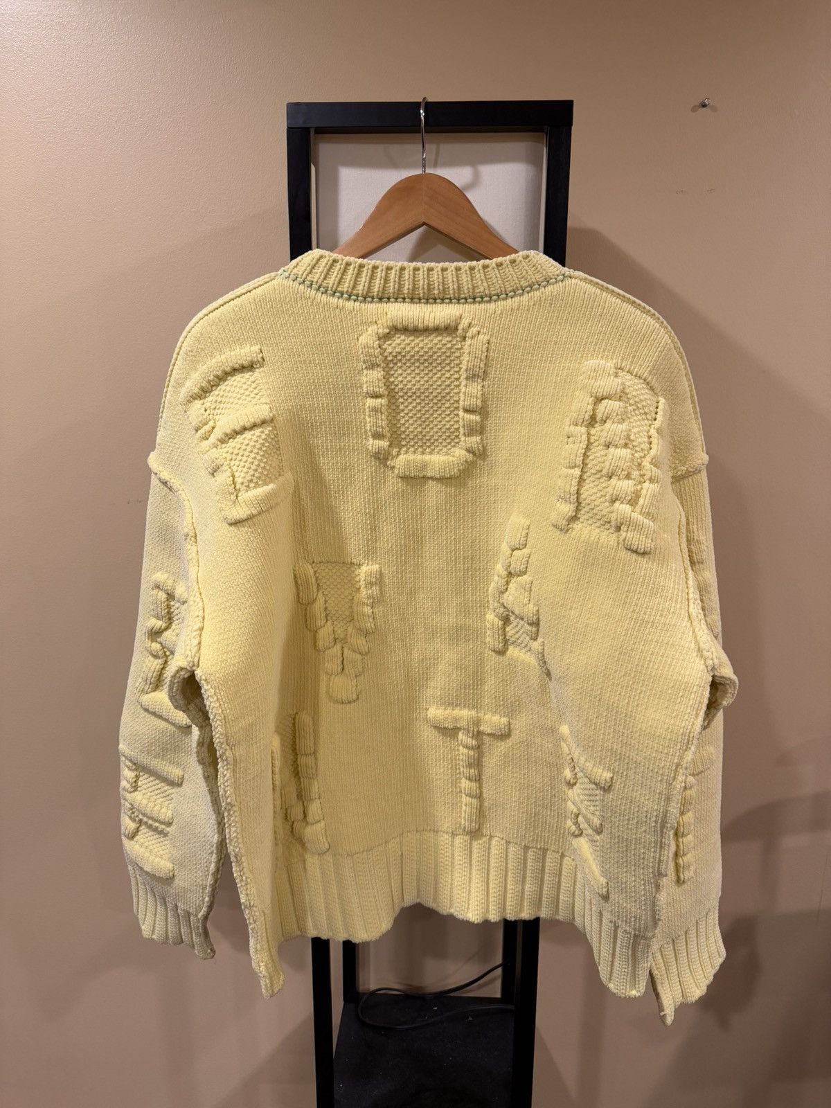 Bottega Veneta Bottega Veneta Yellow Alphabet Chenille Crewneck Sweater Size L / US 10 / IT 46 - 3 Thumbnail