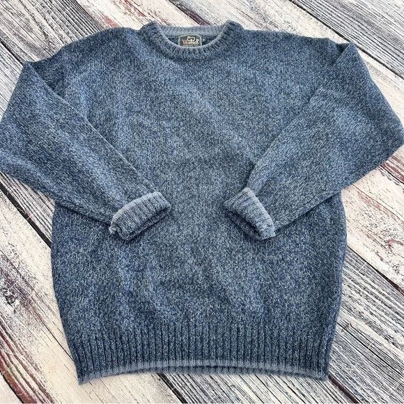 Woolrich Woolen Mills Vintage Woolrich Men's Wool Chambray Blue Knit Crewneck Swe Size US M / EU 48-50 / 2 - 2 Thumbnail