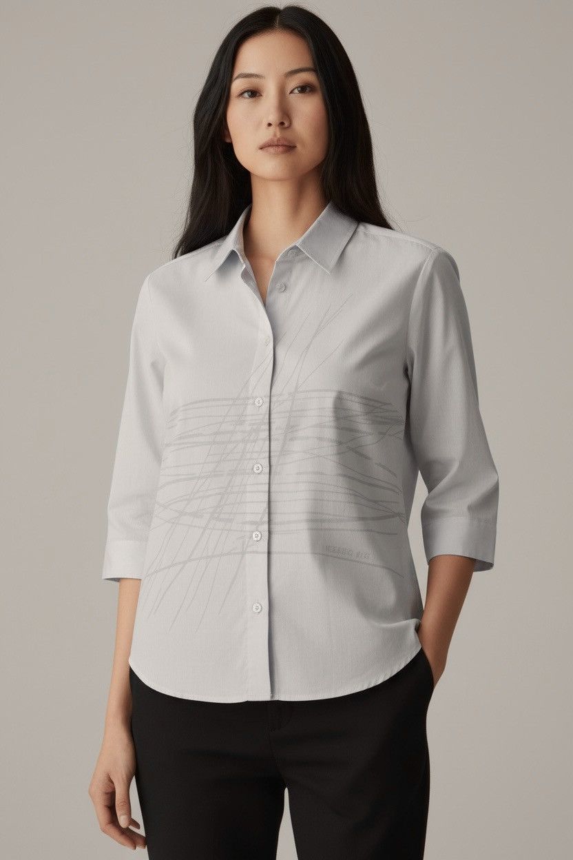 Iceberg NWT Iceberg Jeans Tonal Graphic Shirt - Size IT 40 Size S / US 4 / IT 40 - 1 Thumbnail