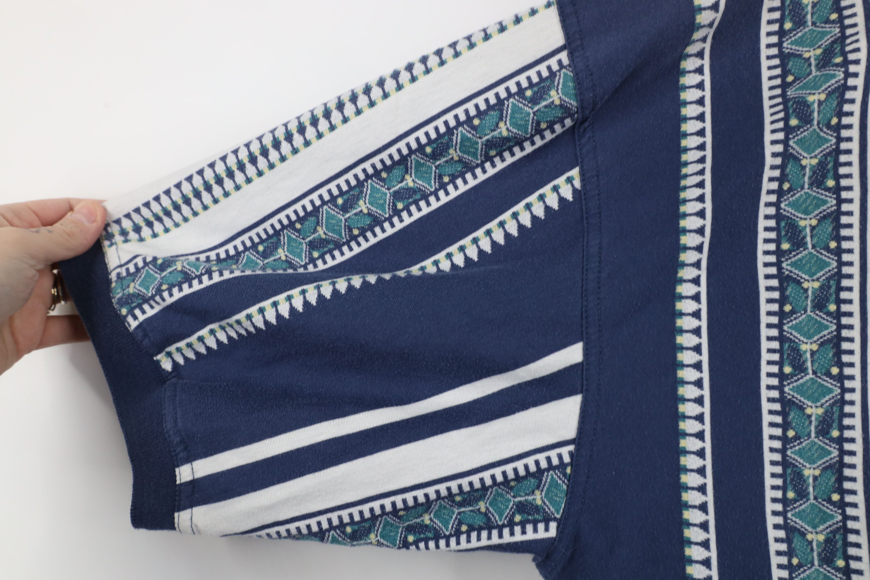 Vintage Vintage 90s Streetwear Fair Isle Striped Collared Polo Shirt Size US XL / EU 56 / 4 - 6 Thumbnail