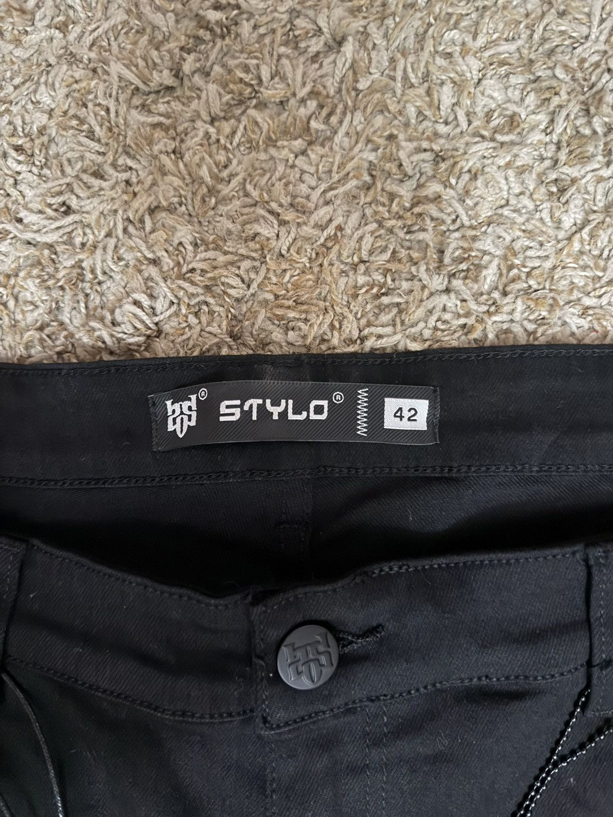 Other Stylo Black Embroidered Floral Flare Denim JeansMen's Size US 42 / EU 58 - 4 Thumbnail