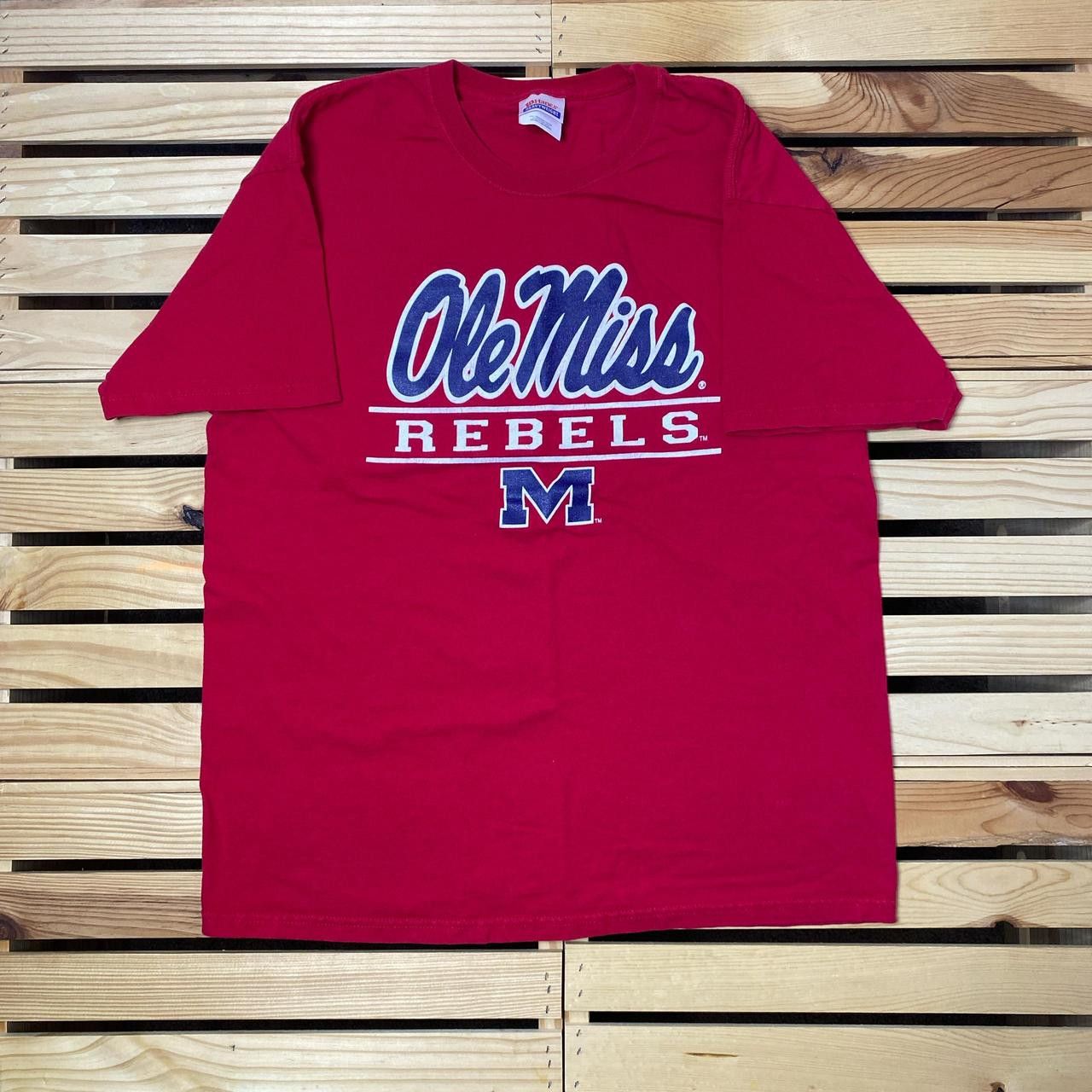 Hanes Vintage University of Mississippi Red College Tee Size Large Size US L / EU 52-54 / 3 - 1 Thumbnail