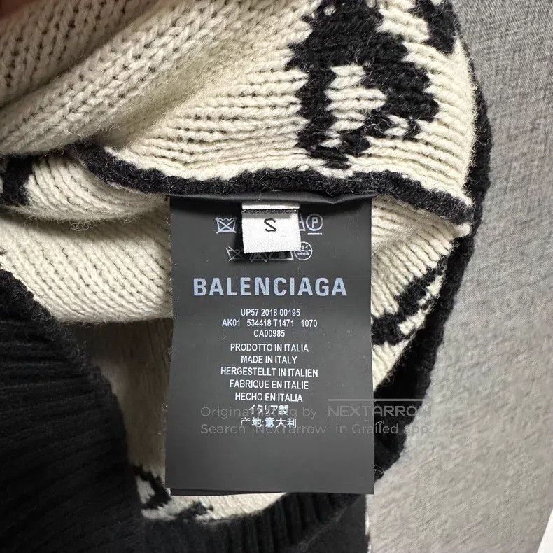 Balenciaga Balenciaga Black Full Print Sweater Size US S / EU 44-46 / 1 - 4 Thumbnail