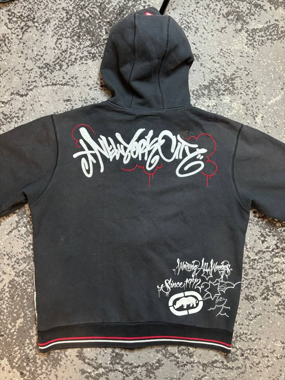 Ecko Unltd. × Vintage Vintage Y2K Ecko Unltd. 90s Rap Graffiti New York Zip Hoodie Size US XL / EU 56 / 4 - 9 Thumbnail