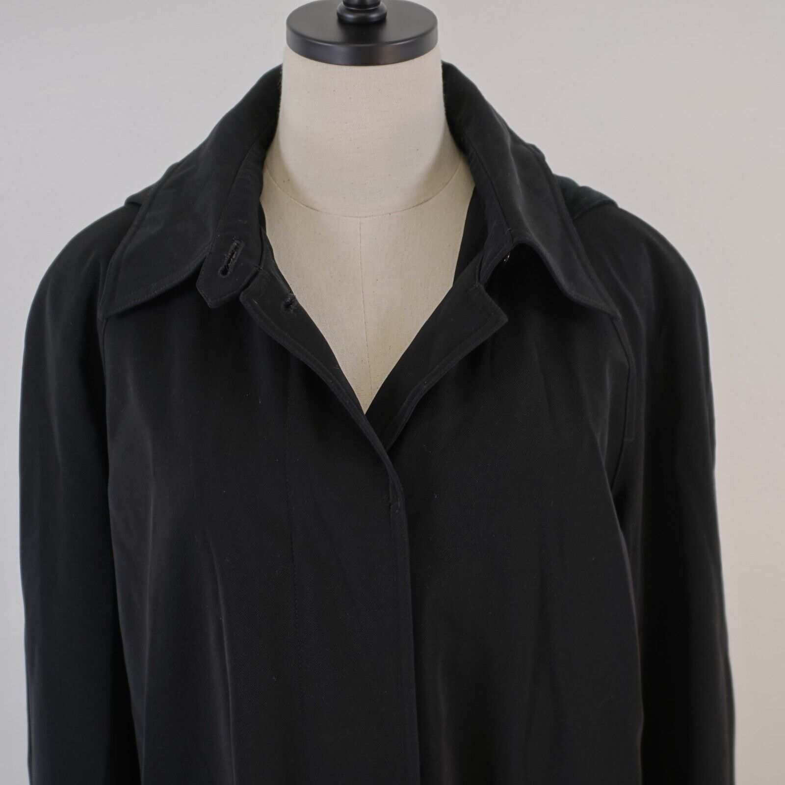 J Ferrar Jacqueline Ferrar Large Black Detachable Hood Polyester Blen Size L / US 10 / IT 46 - 2 Thumbnail