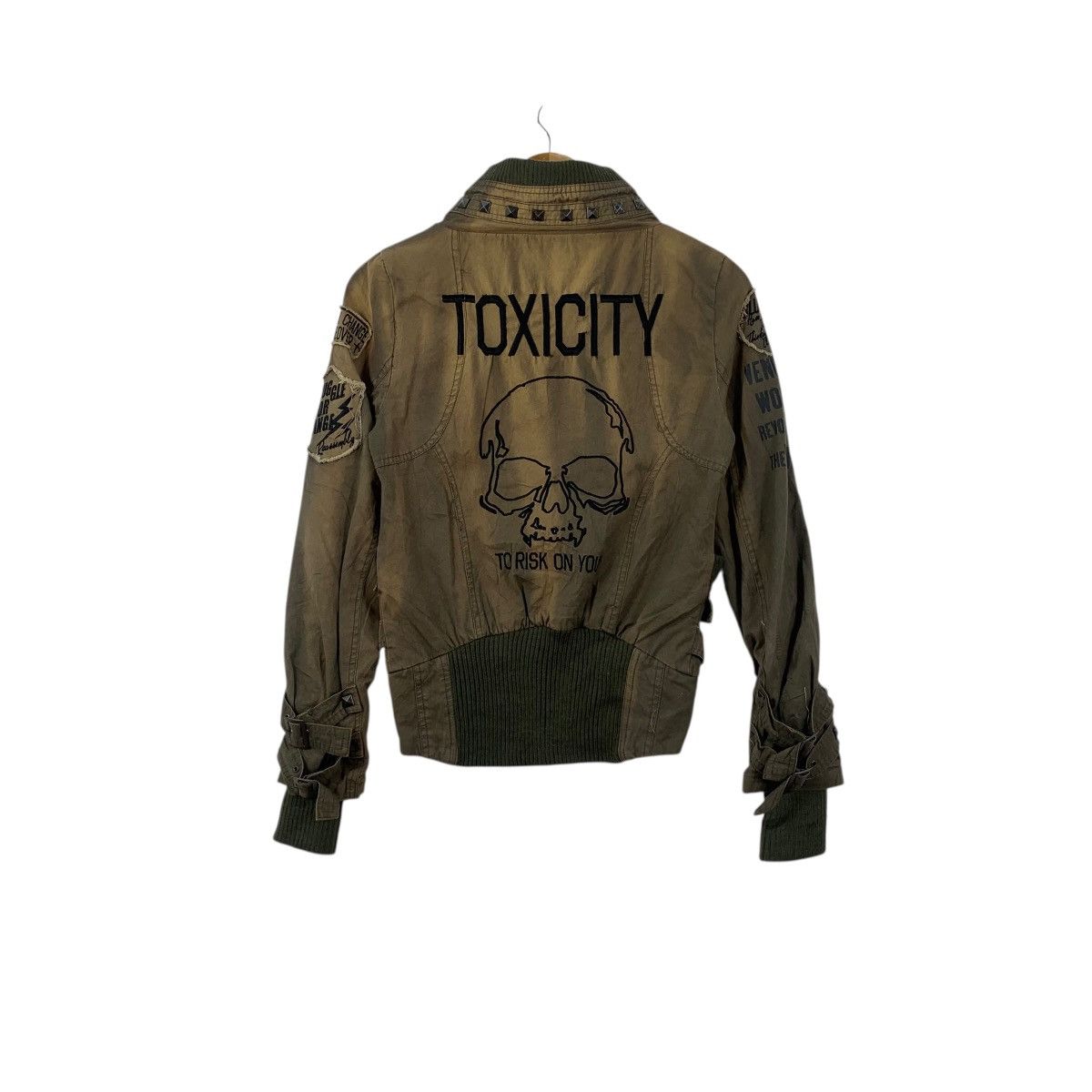 Other GHOST OF HARLEM Toxicity Skull Bones Punk Distress Jacket Size S / US 4 / IT 40 - 7 Thumbnail