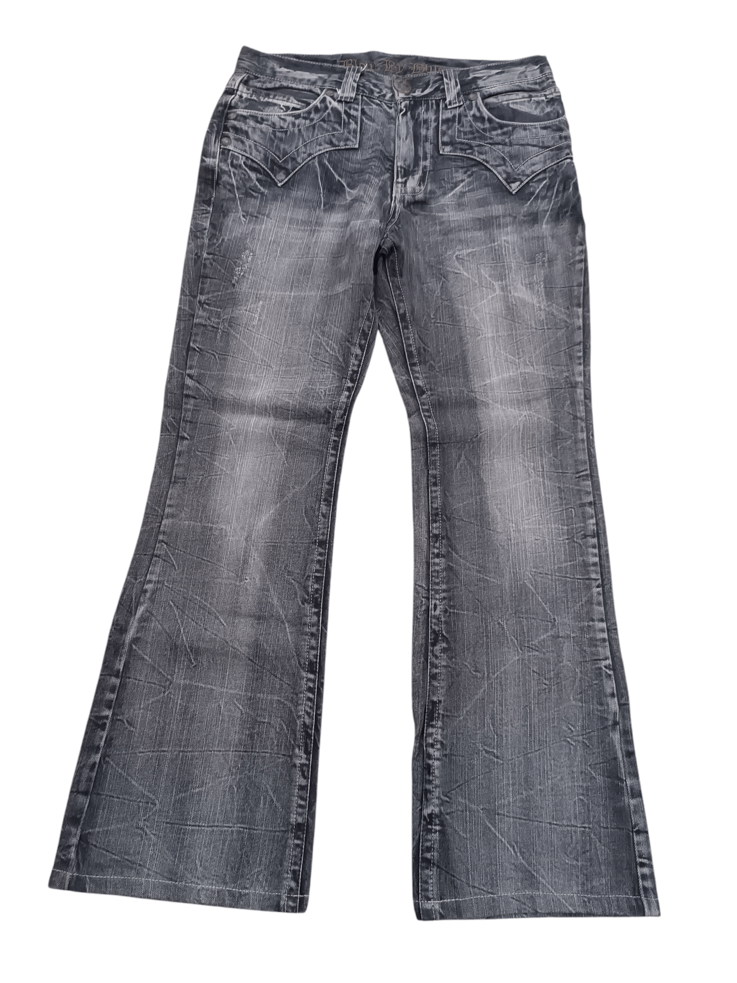 Japanese Brand FLARED 🔥 BLOW BY BLUE DISTRESSED WHISKERS FADED JEANS Size US 31 - 2 Thumbnail