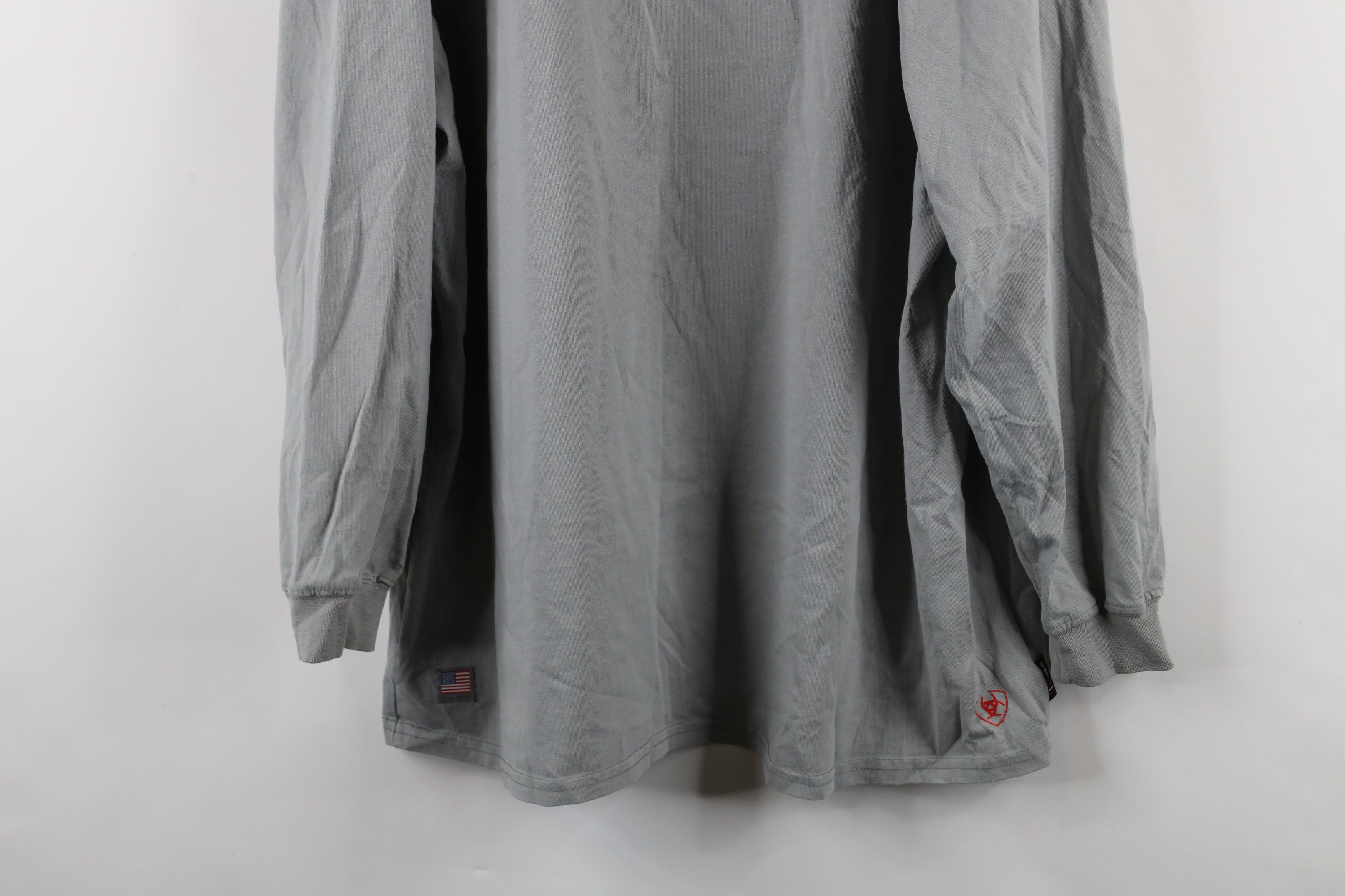 Ariat × Vintage Ariat Spell Fire Flame Resistant Long Sleeve T-Shirt Gray Size US XXL / EU 58 / 5 - 3 Thumbnail