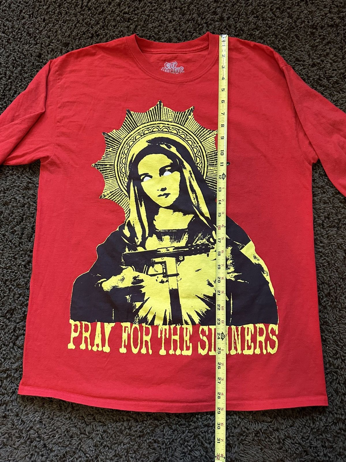 City Morgue RARE 2018 City Morgue Pray For The Sinners Red LS Shirt L Size US L / EU 52-54 / 3 - 3 Thumbnail