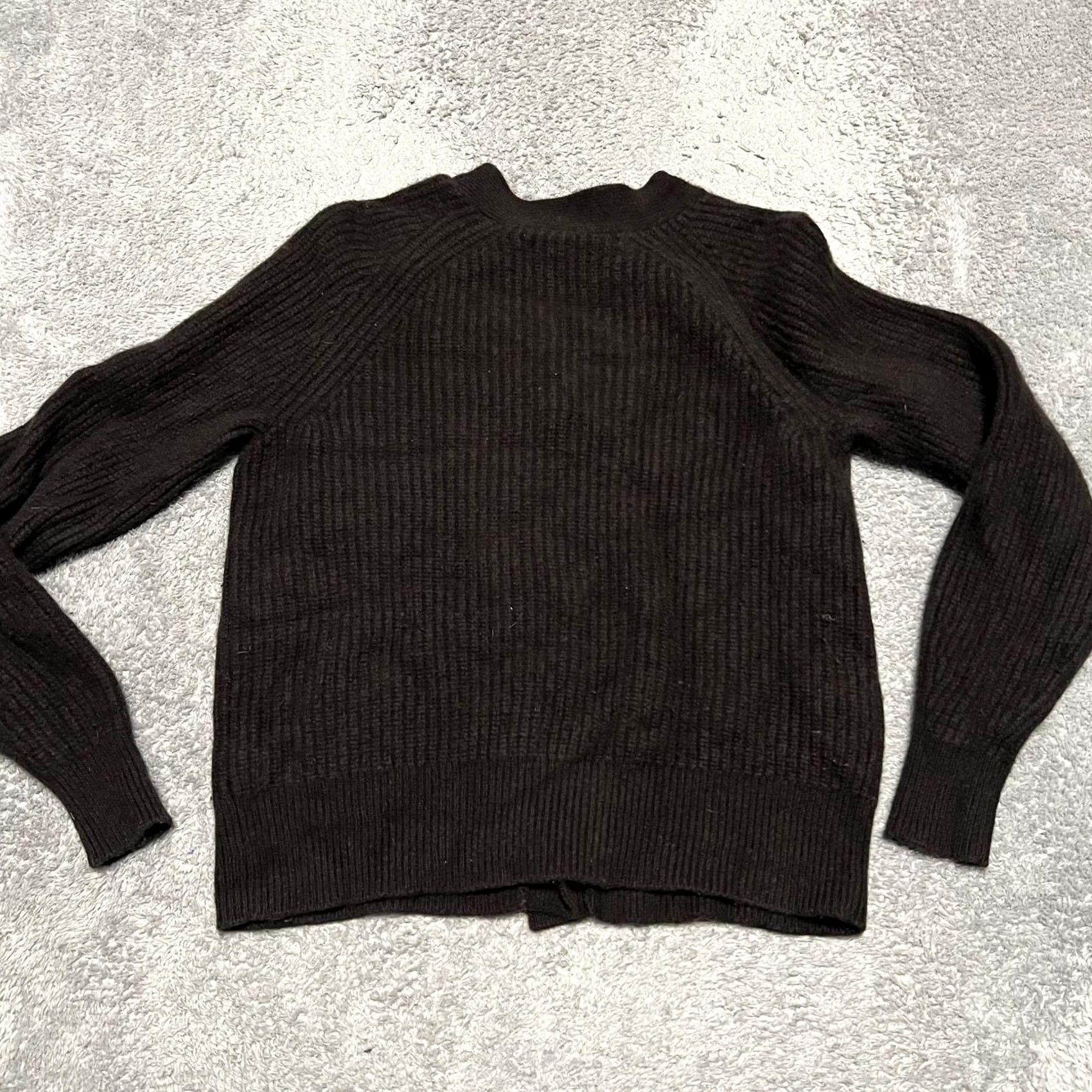 Everlane Everlane Cardigan Sweater Womens XS Wool Button Chunky Black XS Womens Cardigan Sweater Size XS / US 0-2 / IT 36-38 - 3 Thumbnail