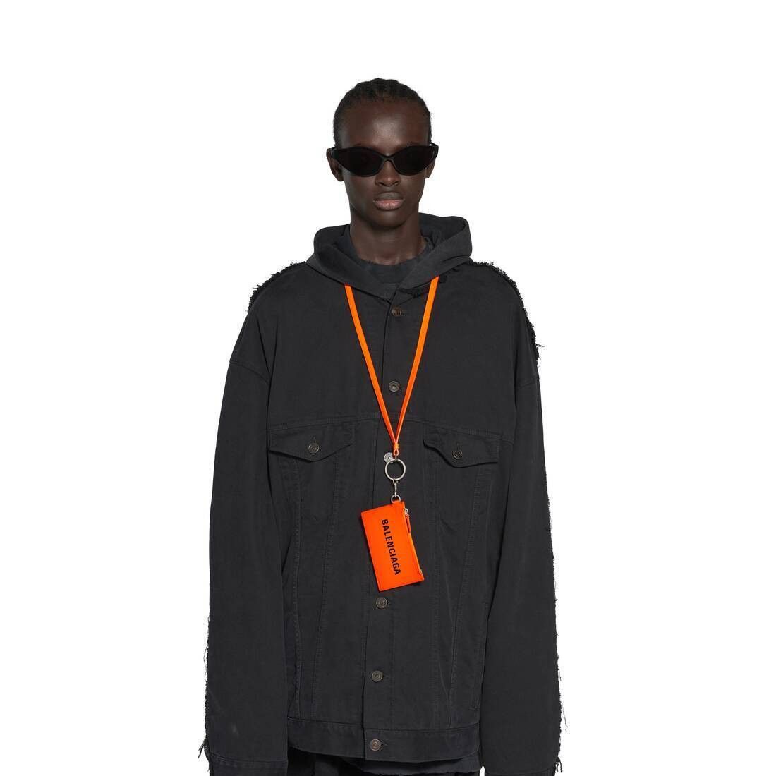 Balenciaga o1srvl11e0526 Size: OS / Cash Card Case On Keychain Orange Size ONE SIZE - 3 Thumbnail