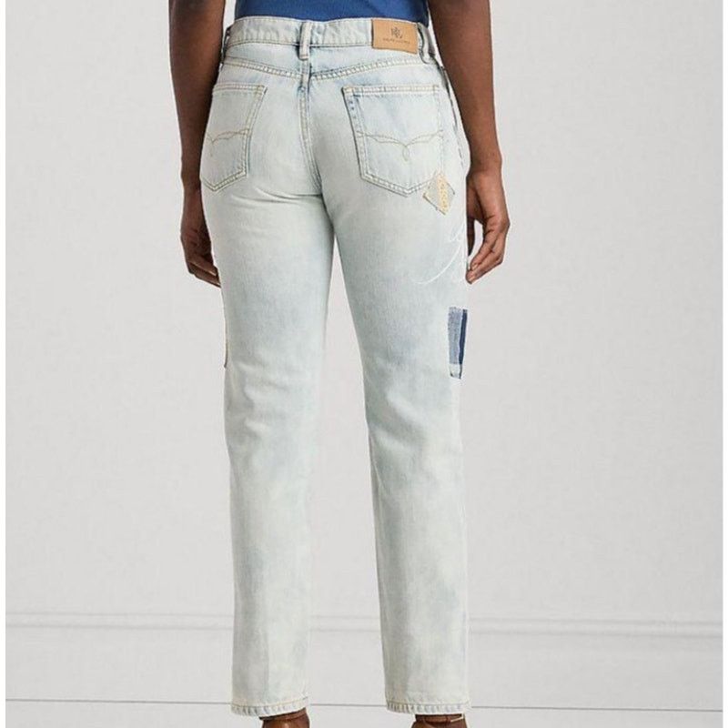 Lauren Ralph Lauren Ralph Lauren Patchwork Relax Tapered Ankle Jeans 28/6 Size 28" / US 6 / IT 42 - 2 Thumbnail