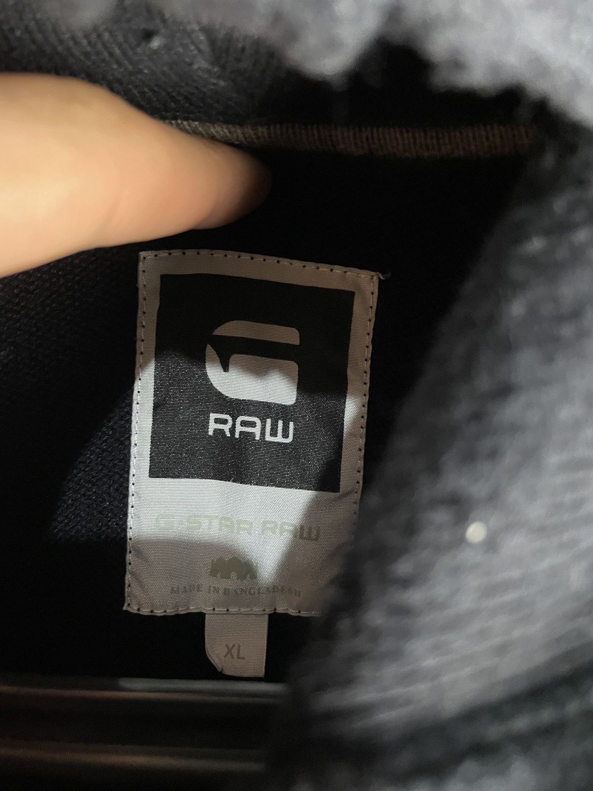 G-Star G-Star Raw Trin Hooded Knit long sleeve hoodie big logo Size US XL / EU 56 / 4 - 7 Thumbnail