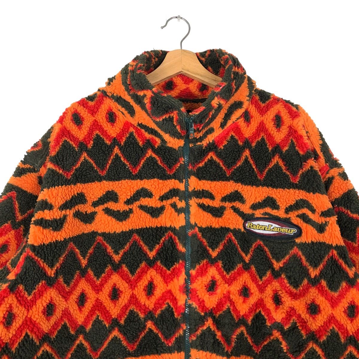 Japanese Brand 🔥90s Vintage Fleece Sweat Jacket Raton Laveur Tiger Striped Size US L / EU 52-54 / 3 - 2 Thumbnail