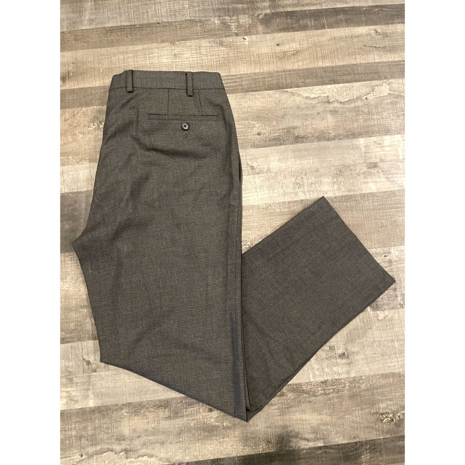 Ralph Lauren Ralph Lauren Pants Mens 38x30 Gray Checkered Dress Slacks Slim Fit Dress Pants Slimming Flat Front Straight Leg 38in Inseam Mens Size US 38 / EU 54 - 2 Thumbnail