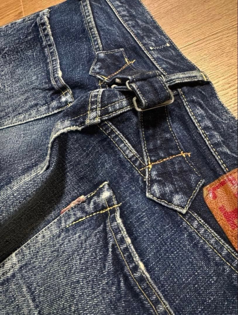Kapital KAPITAL Patchwork Buckle-Back Denim with Red Selvedge Size US 26 / EU 42 - 4 Thumbnail