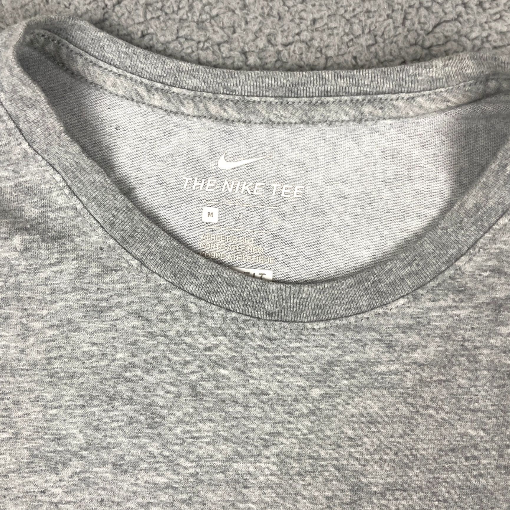Nike Nike Dri-Fit T Shirt Mens Medium Gray Black Logo Swoosh - Nike Dri-FIT Shirt Mens M Black Logo Graphic Crew Neck Short Sleeve Size US M / EU 48-50 / 2 - 5 Thumbnail