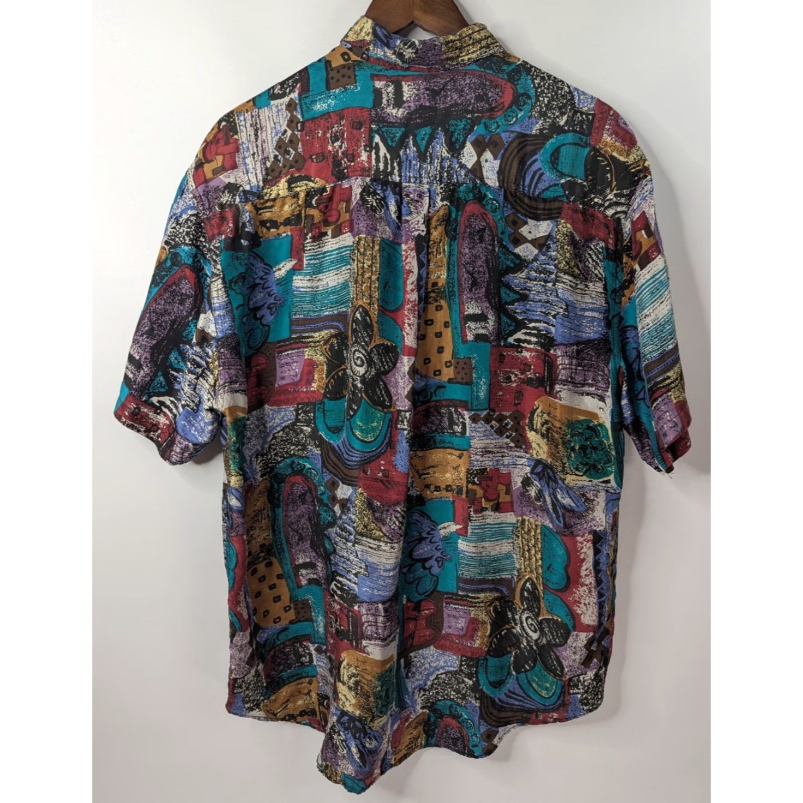 Vintage VINTAGE Jane Ashley Shirt Button Silk Short Sleeve Abstract Psychedelic Hawaiian Size M Size US M / EU 48-50 / 2 - 4 Thumbnail
