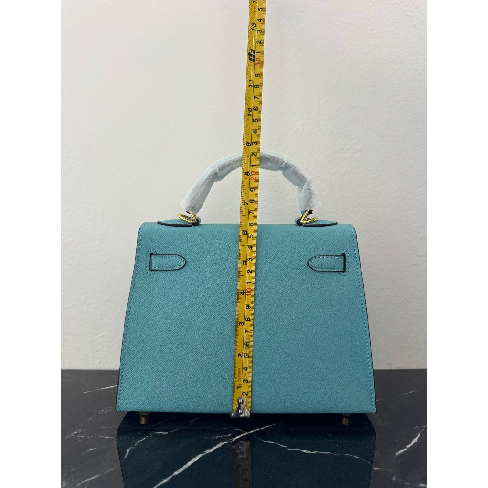 Other Aqua Blue “Kelly-Style” Top Handle Bag Size ONE SIZE - 13 Thumbnail