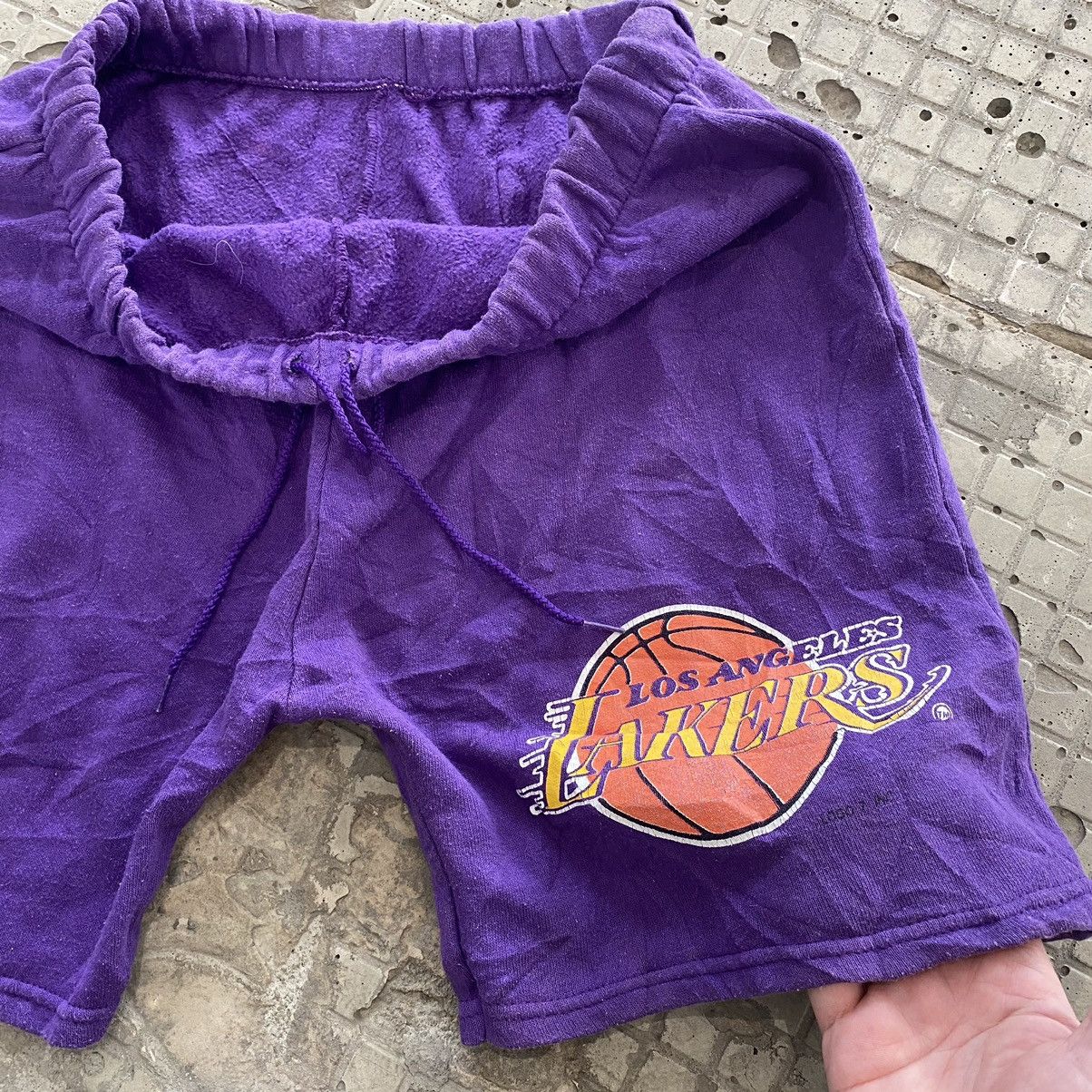 NBA 90s Vintage LA Lakers NBA Washed Pack Pants Size US 30 / EU 46 - 4 Thumbnail