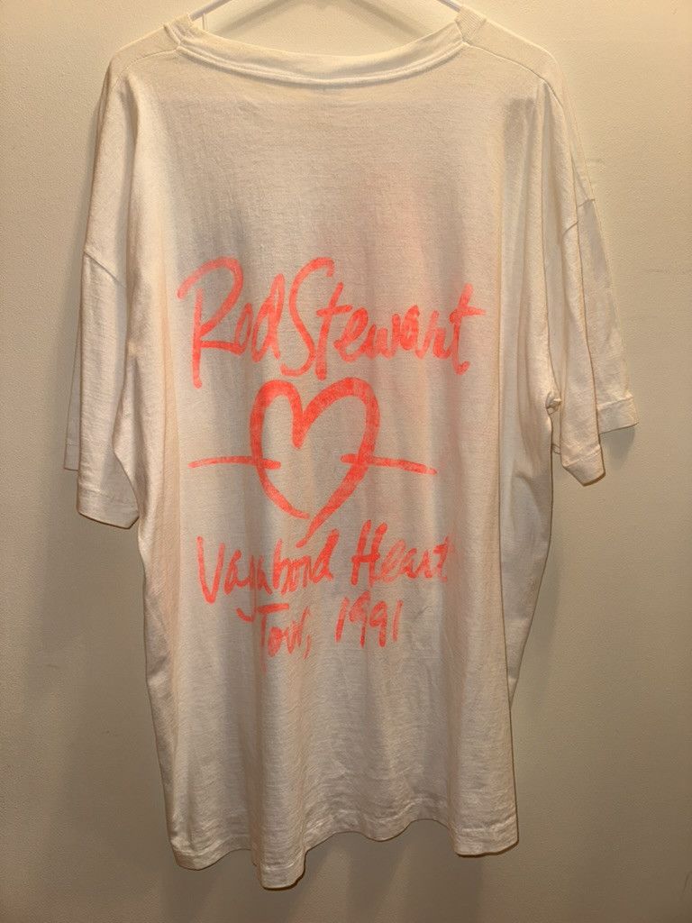 Vintage VINTAGE ROD STEWART "VEGABOND HEART" 1991 TOUR SHIRT Size US XXL / EU 58 / 5 - 3 Thumbnail
