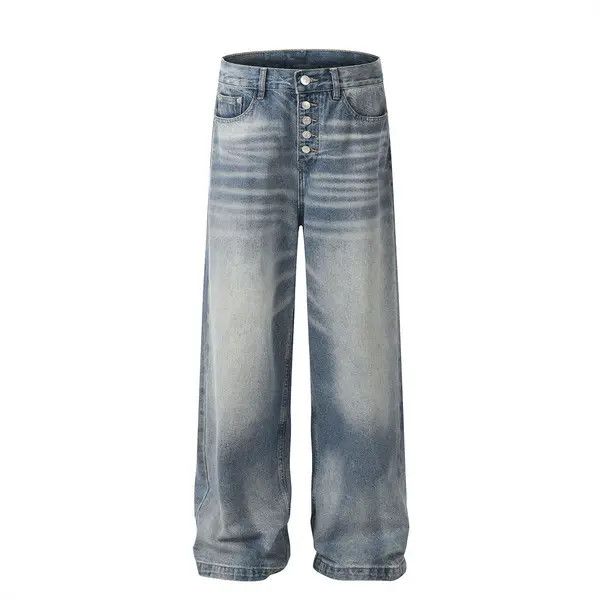 Japanese Brand Momoko x Risa Trendy washed straight button-down jeans Size US 32 / EU 48 - 7 Thumbnail