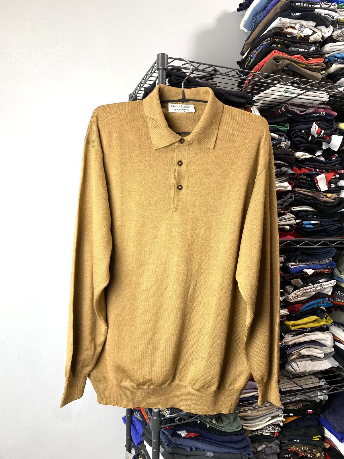 Gran Sasso Rare! Gran Sasso Luxury Polo Longsleeve Sweater Cardigan Size US L / EU 52-54 / 3 - 1 Thumbnail