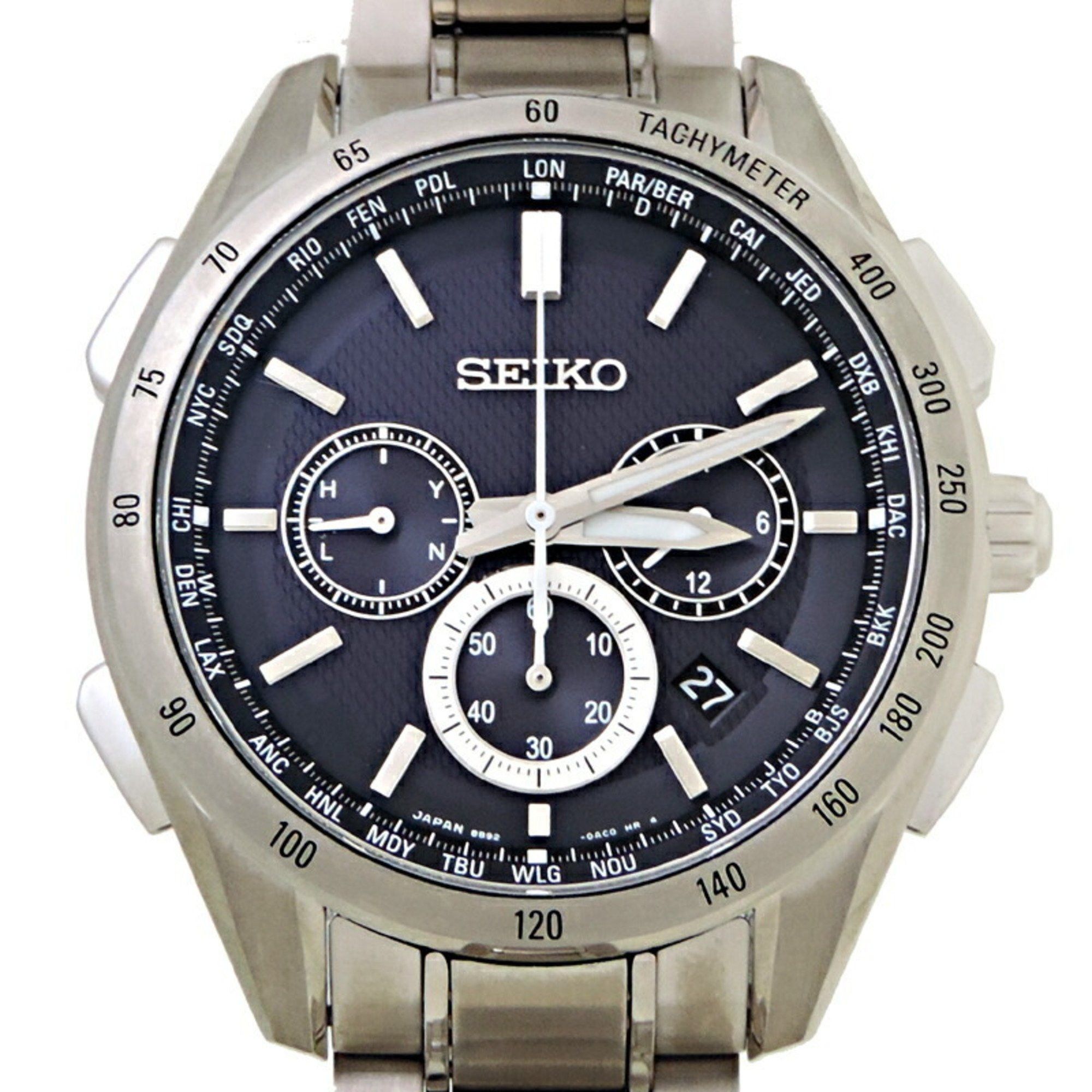 image of Seiko Brightz Flight Expert Men's Watch Saga193 (8B92-0Ab0) in Black