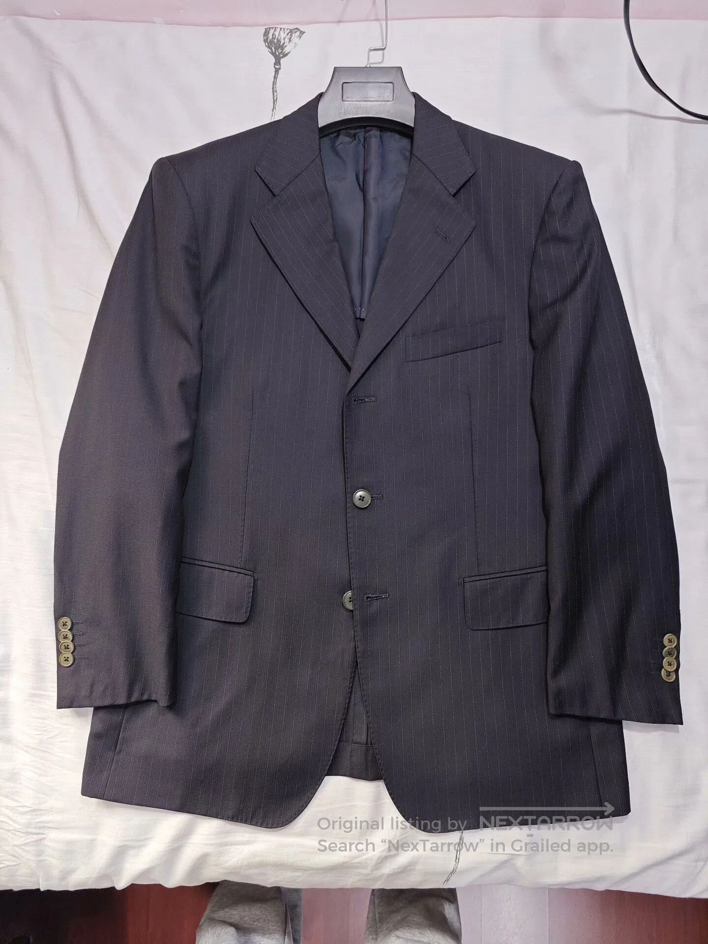 Japanese Brand Custom Italian Wool Blend Suit Jacket. Size US M / EU 48-50 / 2 - 5 Thumbnail