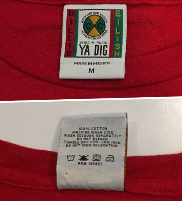 Cross Colours BILLIE EILISH CROSS COLOURS CXC POST HIP HOP NATION TSHIRT Size US M / EU 48-50 / 2 - 5 Thumbnail