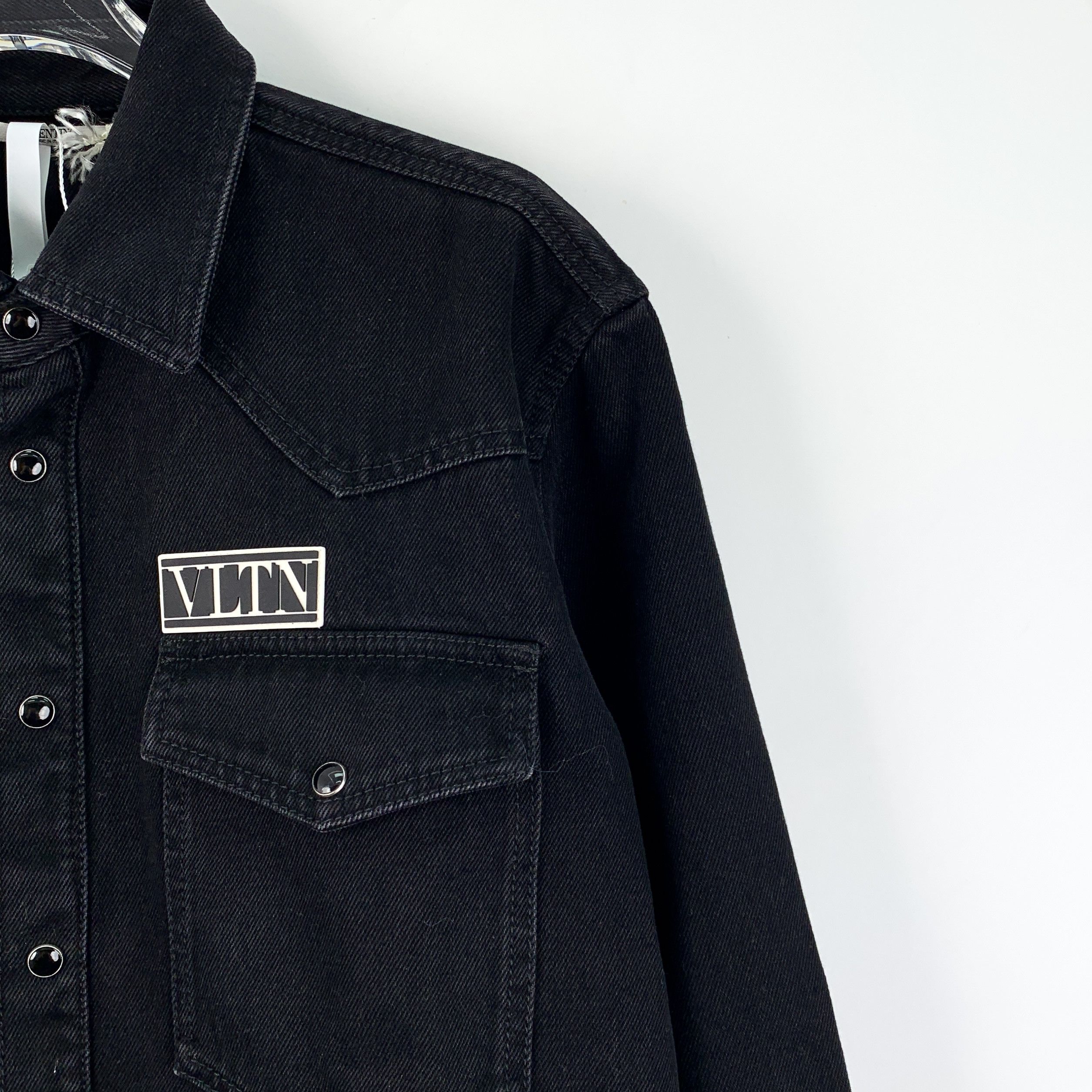 Valentino Valentino Jacket – Black Cotton Denim (Size XS) Size XS / US 0-2 / IT 36-38 - 7 Thumbnail