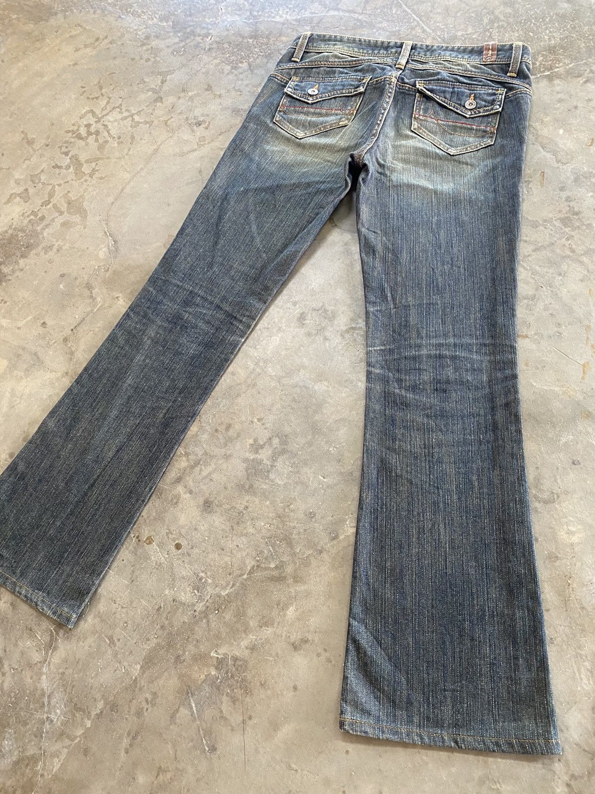 Hysteric Glamour × If Six Was Nine × Japanese Brand Flare Jeans Sweet Camel Mud Rusty Denim Size US 29 - 2 Thumbnail